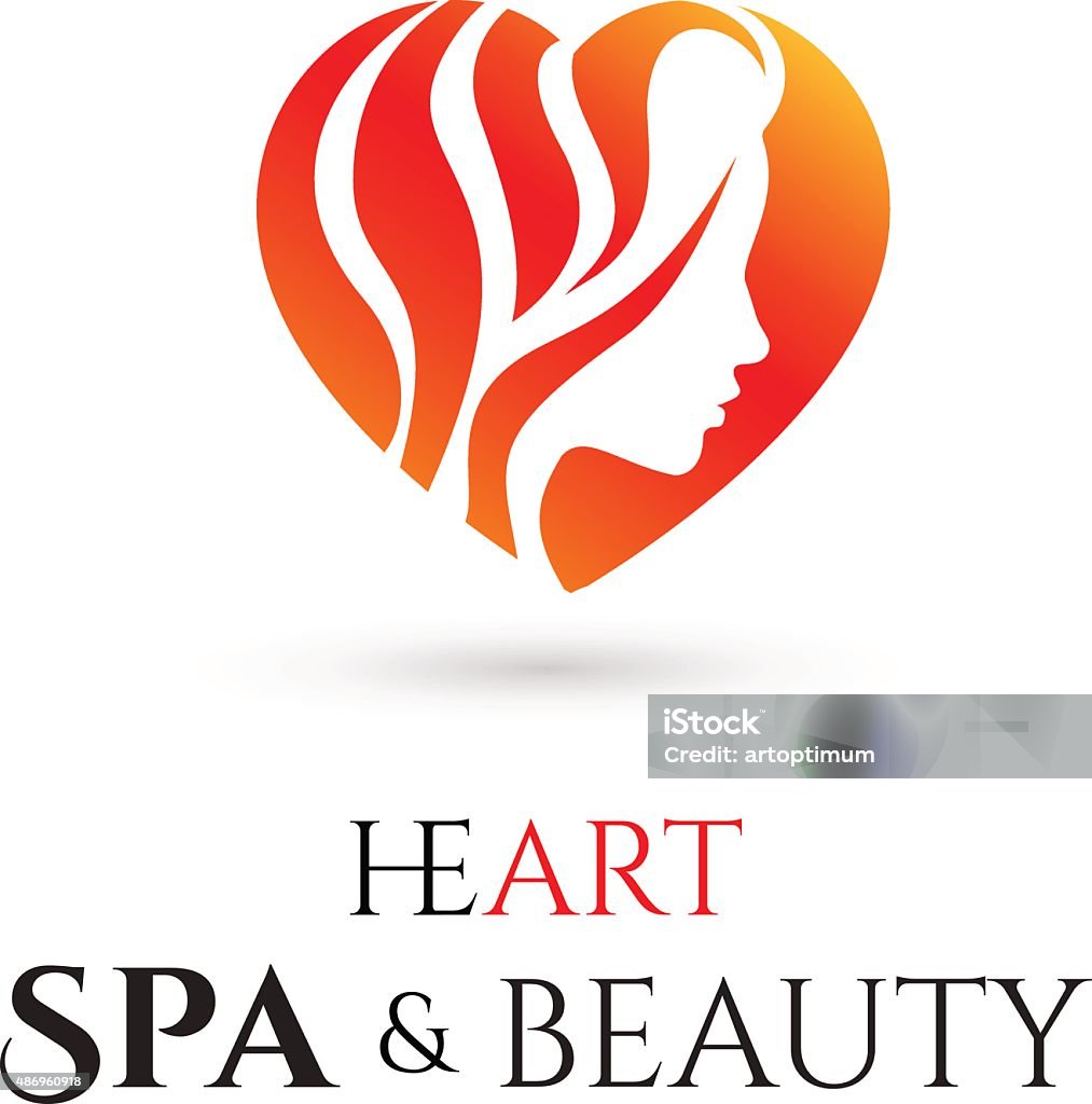 Spa and Beauty company logo. Vector Spa and Beauty company logo with heart. Vector illustration 2015 stock vector