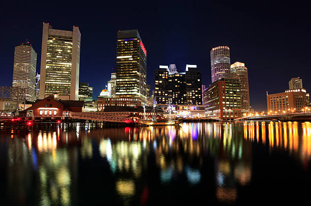 istock Boston skyline at dusk, USA 486962246