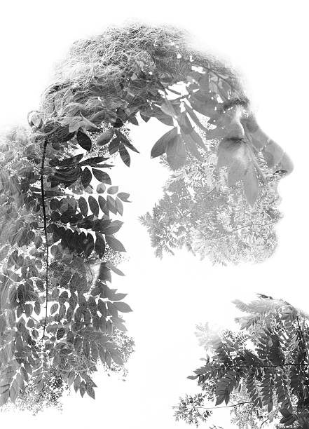 istock Double exposure beauty portrait 486964262