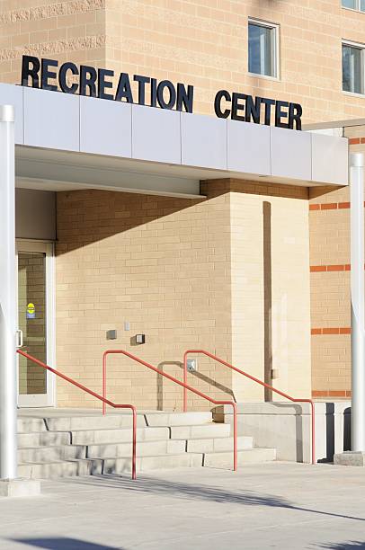 istock Recreation center entrance 486966394