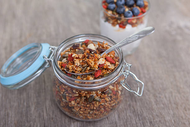 istock Coconut yogurt topped with grain free  granola 486967286