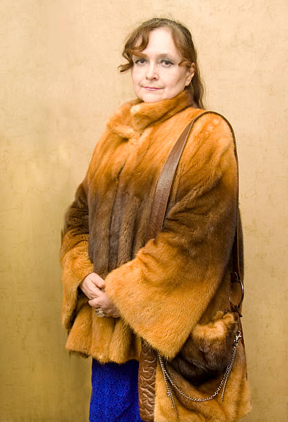 istock Lady in mink fur coat 486969542