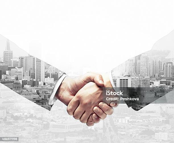 Handshake Stock Photo - Download Image Now - Achievement, Adult, Architecture