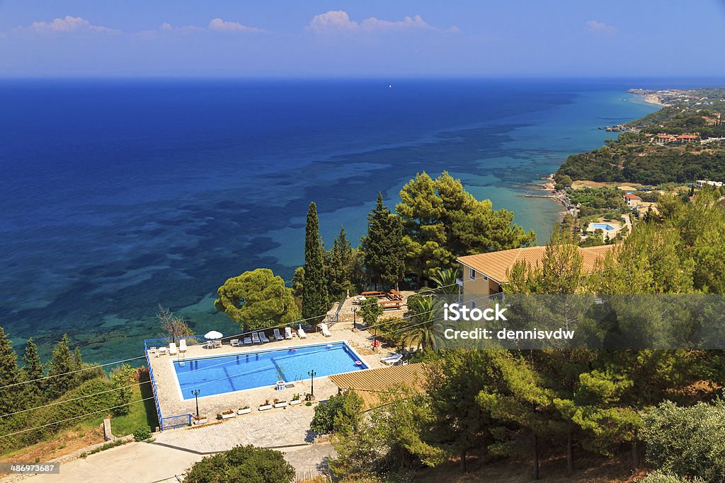 Zakynthos coastline Beautiful view along the coastline of Zakynthos, Greece Backgrounds Stock Photo
