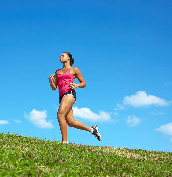istock Mixed Race Woman Jogging 486974709