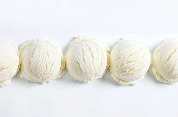 istock Scoops of white ice cream 486975317