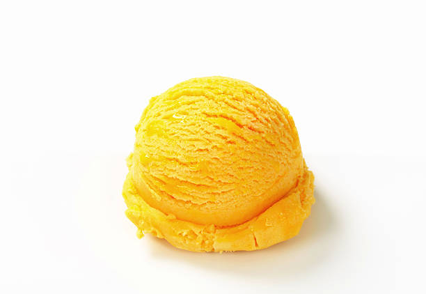 istock Scoop of yellow ice cream 486975321
