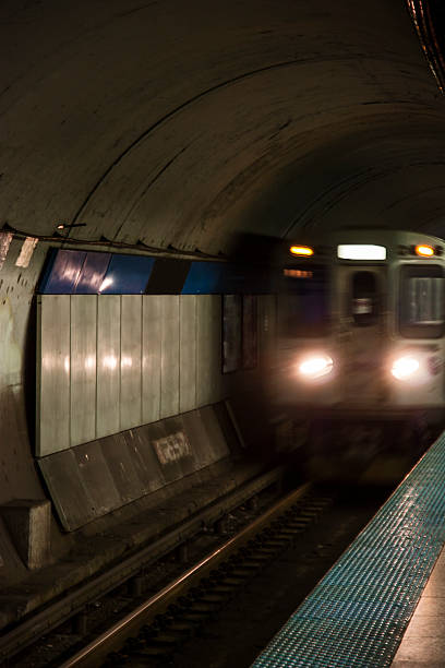 istock Chicago L Subway Blue line Clark Lake 486975769