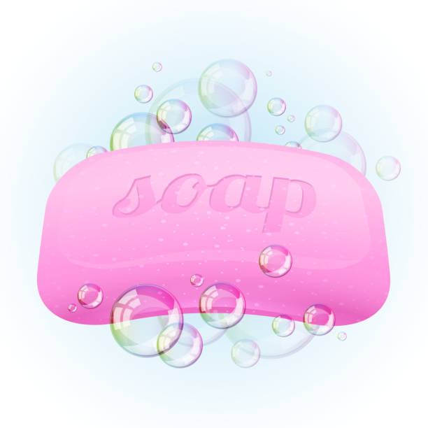 illustrations, cliparts, dessins animés et icônes de savon bar avec des bulles-illustration vectorielle. - bar of soap