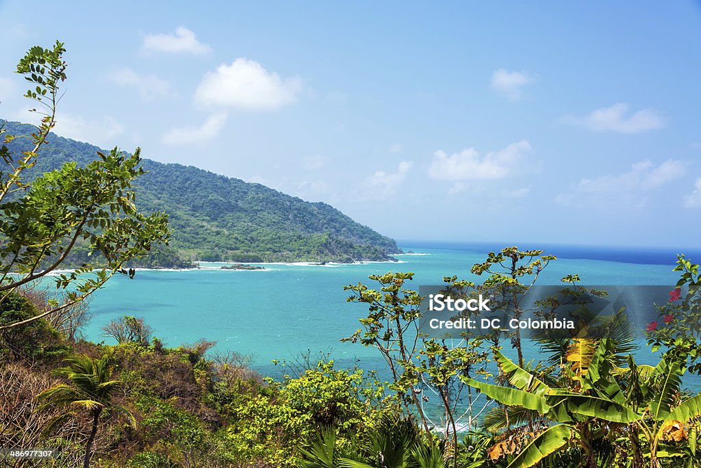 Panama Coast View View of turquoise Caribbean water on the Panama coast Panama Stock Photo