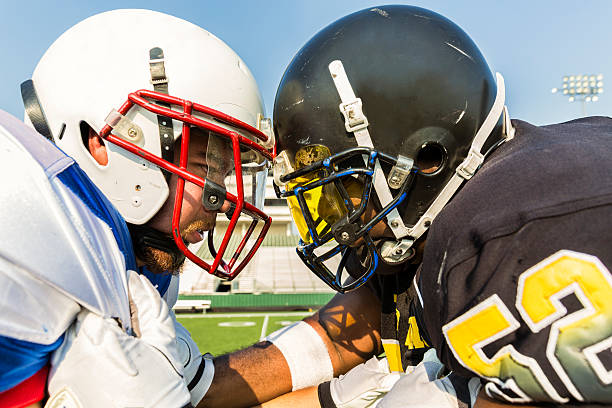 istock Two Football Players Get in Each Others Faces 486977837