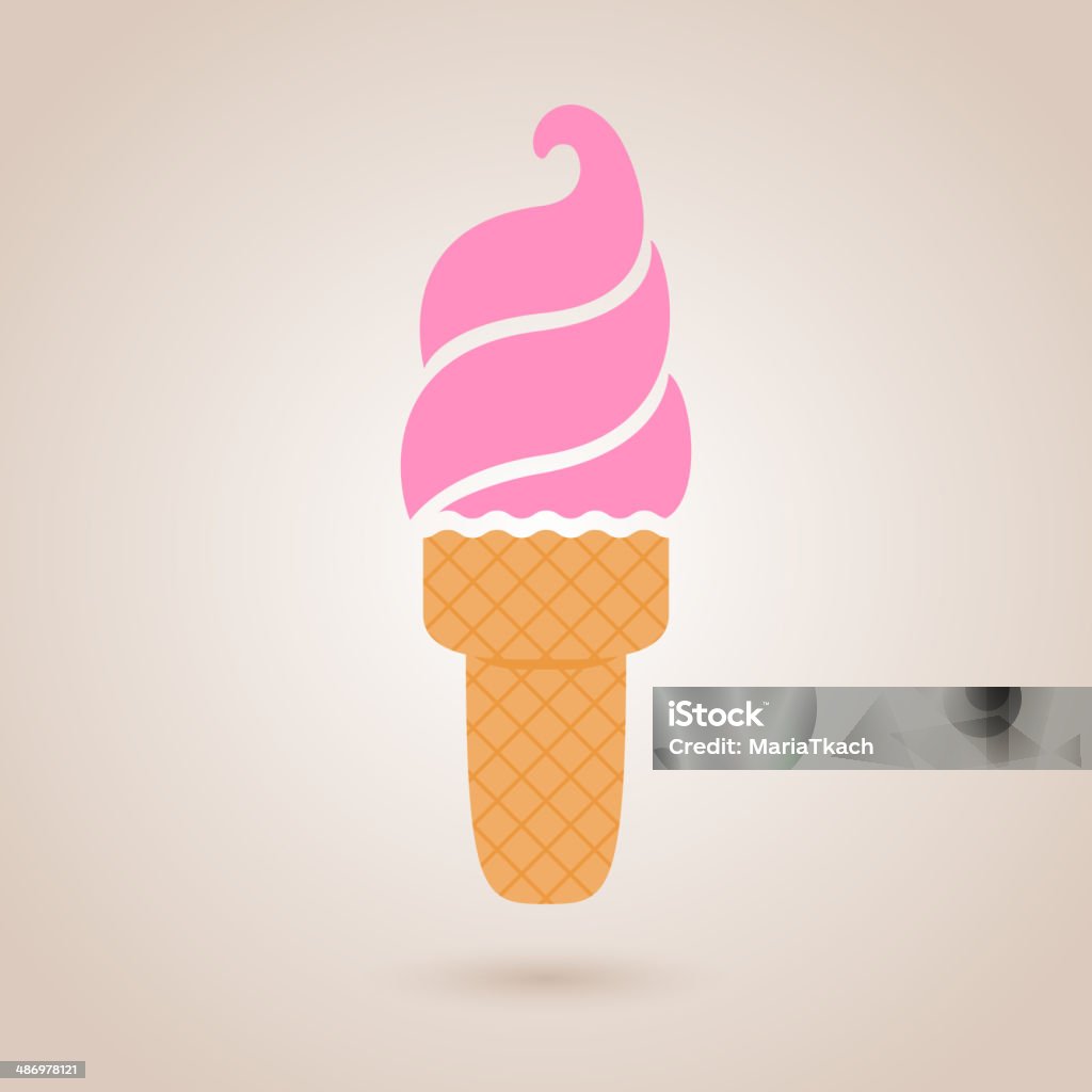 アイスクリームのアイコンピンク�の色です。 - ねじれたのロイヤリティフリーベクトルアート