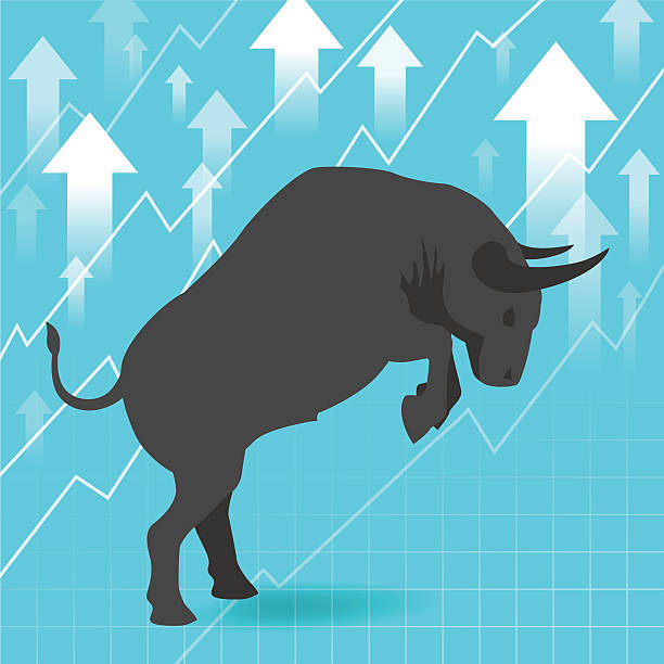 istock Bull market presents uptrend stock market concept in background 486978698