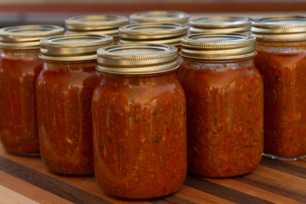 istock Spaghetti tomato sauce, many jar 486978947