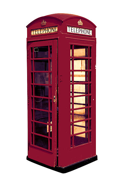 istock Classic British red phone booth in London UK 486982542