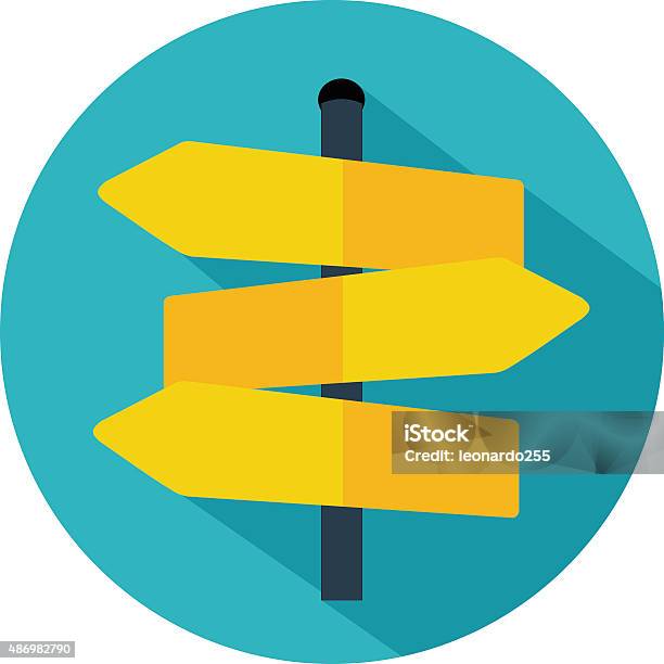 Road Sign Stock Illustration - Download Image Now - Road Sign, Direction, Directional Sign