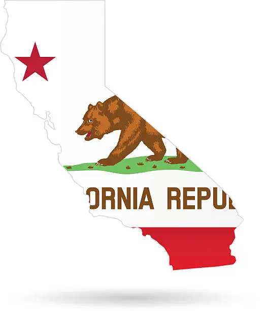 Vector illustration of California State Flag