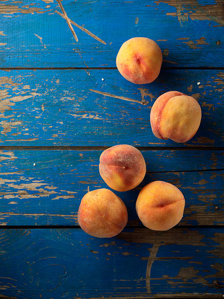 Organic peaches stock photo