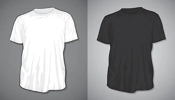 Vector illustration of T-shirt blank