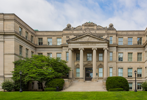 Provo, Utah, USA- May 18, 2023: Karl G Maeser building on the campus of Brigham Young University, Provo, Utah.