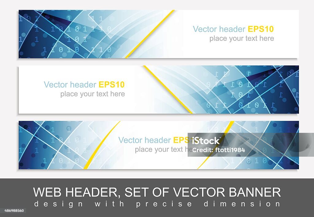 Banner Header Design Shell Set Of Vector Header Or Banner Design With Precise Dimension Stock ...