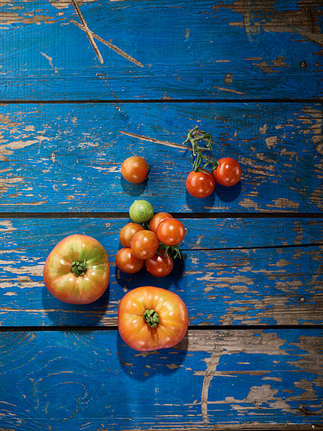 Organic tomatoes stock photo