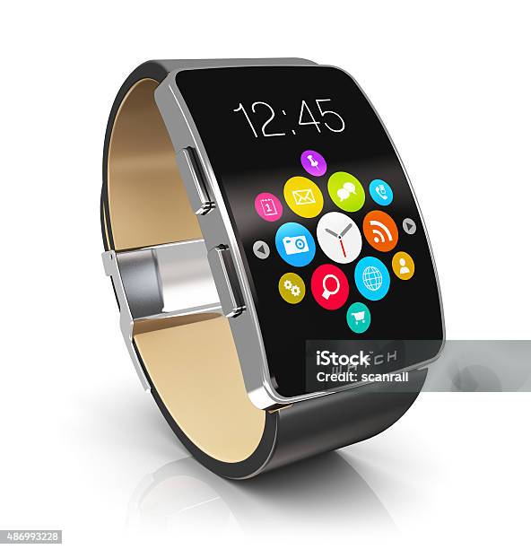 Smart Watch Stockfoto und mehr Bilder von Smartwatch - Smartwatch, Freisteller – Neutraler Hintergrund, Weißer Hintergrund