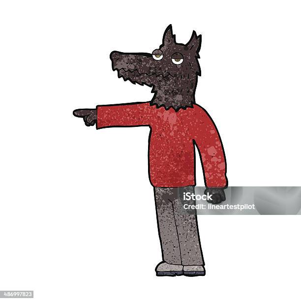 Wolf Pointing Cartoon Wolf Man Pointing Stock Illustration - Download Image Now ...