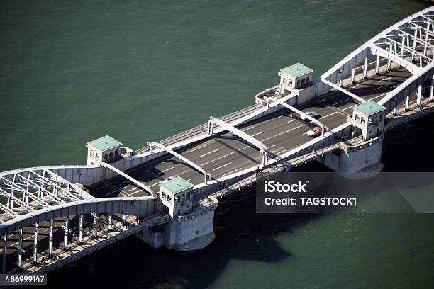 Aerial View Of Kachidoki Bridge Areas Stock Photo - Download Image Now - Aerial View, Chuo Ward - Tokyo, City