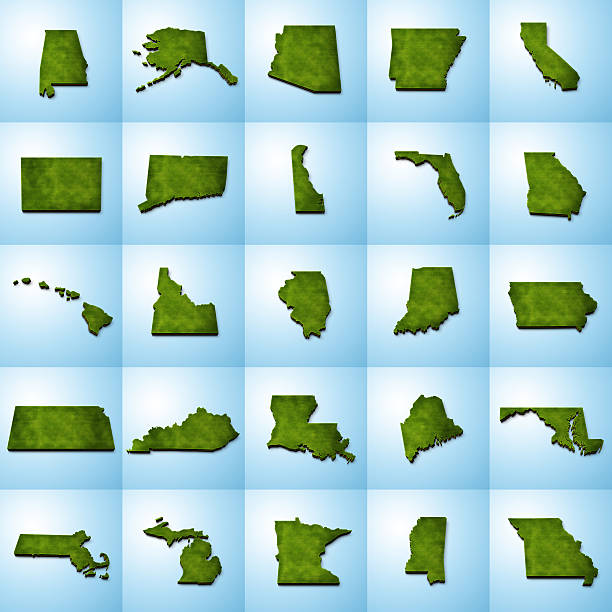 US State Maps Set I US State Maps Set I including: delaware us state photos stock pictures, royalty-free photos & images