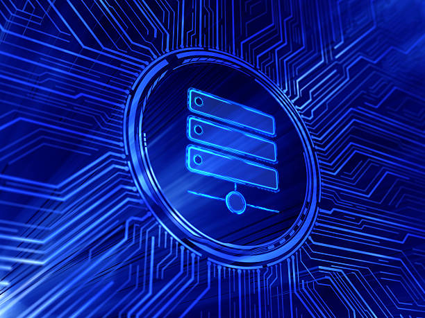 server 3d server symbol on technology background digital repository stock pictures, royalty-free photos & images