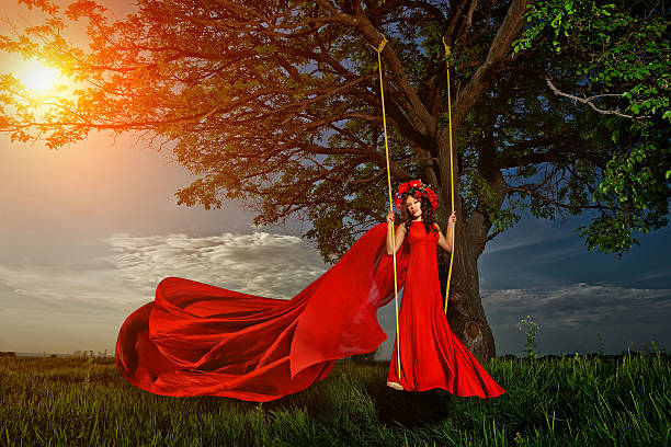 istock Woman in on the swing 487001517