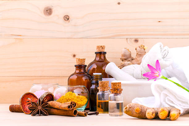 istock Natural Spa Ingredients Aromatherapy and Natural Spa theme  on w 487001538
