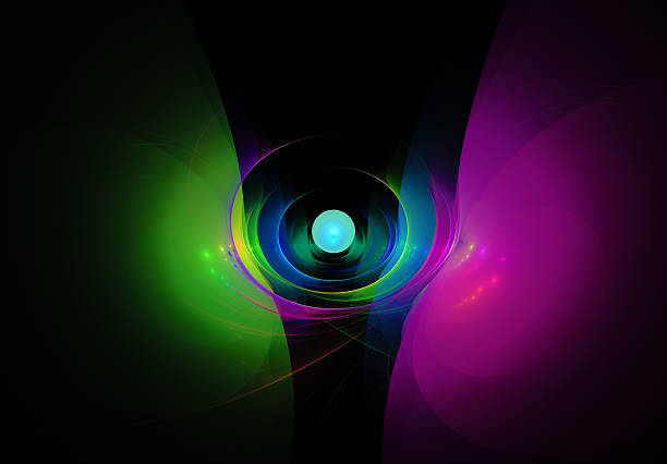 Colorful abstract on black background stock photo