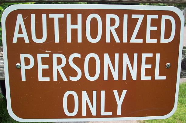 istock Authorized Personnel Only Sign 487003416