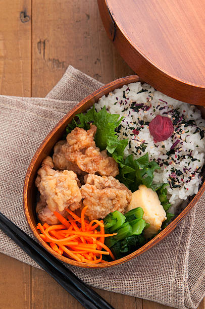boîte repas japonais - japanese bento photos et images de collection