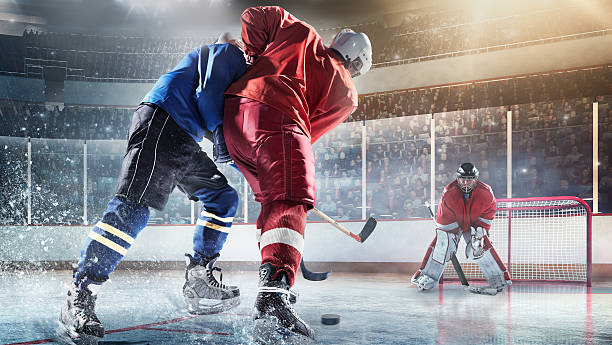 istock Ice hockey players in action 487003888
