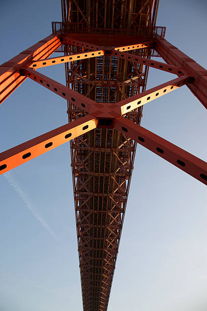 istock Suspension Bridge with sunset in Lisbon 487004920