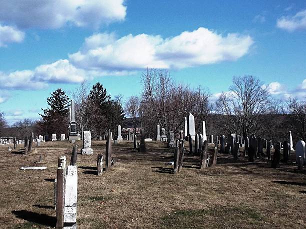 istock Historic Cemetery with many Tombstones and Monuments 487007360