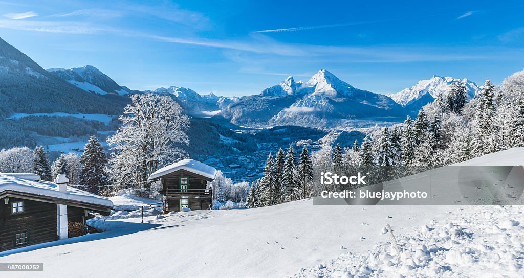 Idyllische Landschaft der Bayerischen Alpen, Berchtesgaden, Deutschland - Lizenzfrei 2015 Stock-Foto
