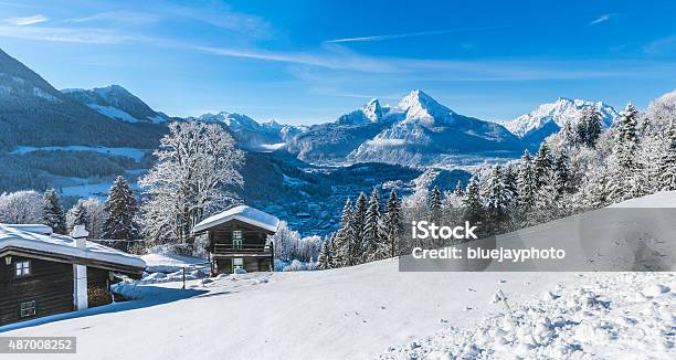 Idyllische Landschaft Der Bayerischen Alpen Berchtesgaden Deutschland Stockfoto und mehr Bilder von 2015