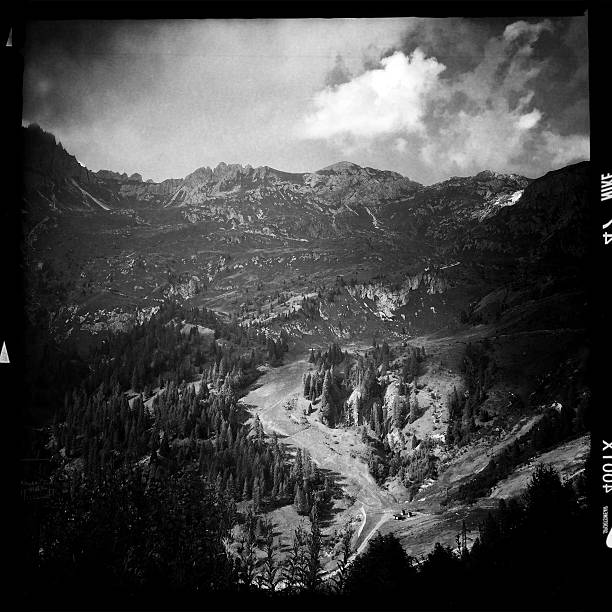 istock Dolomiti Alps. Black and White 487011622