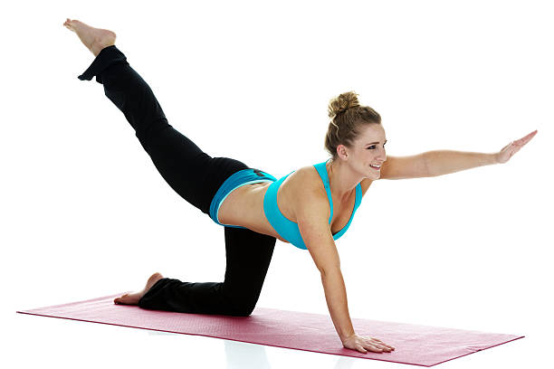 istock Attractive young woman doing yoga 487015157
