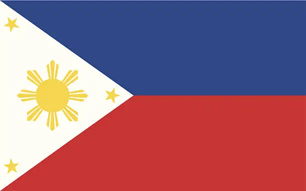 Vector illustration of philippines flag Illustration