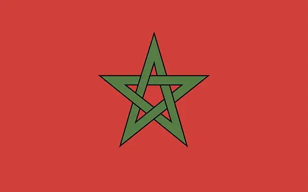 Vector illustration of morocco flag Illustration