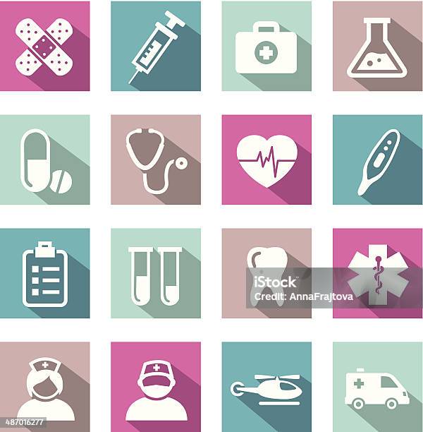 Medical Icons Stock Illustration - Download Image Now - Accidents and Disasters, Adhesive Bandage, Ambulance