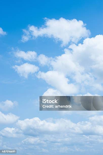 Blue Sky With Clouds Background Stock Photo - Download Image Now - Overcast, Sky, Accessibility
