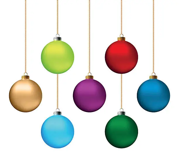 Vector illustration of Christmas balls set