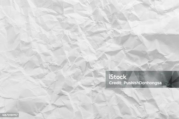 Wrinkled Paper Texture Stock Photo - Download Image Now - Antique, Backgrounds, Blank