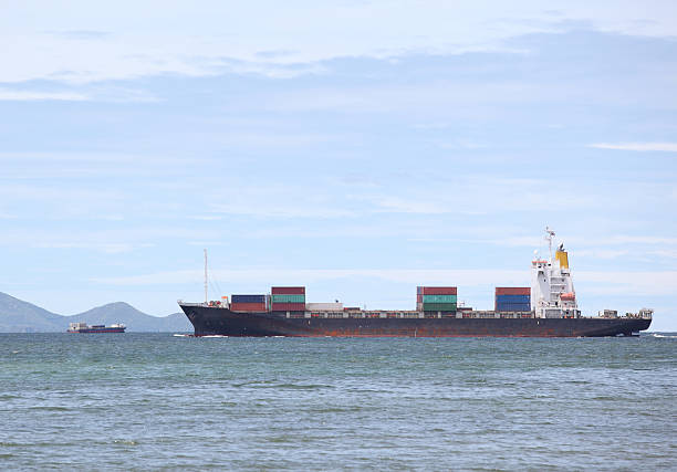 istock container ship in import,export port against beautiful  blue sky 487018448